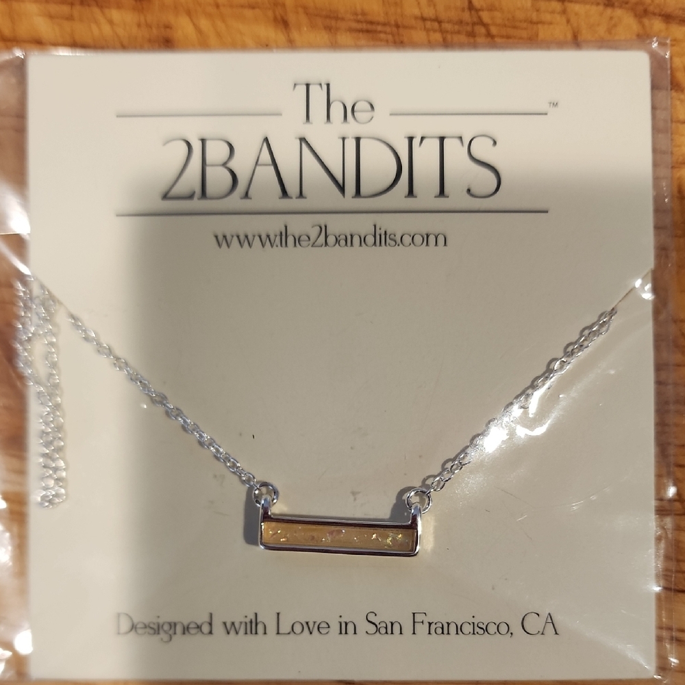The 2Bandits Silver and Gold Bar Necklace